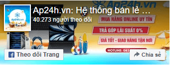 Fanpage AP24H trên Facebook
