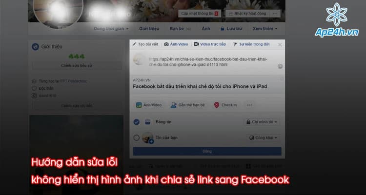Hướng dẫn sửa lỗi không hiển thị hình ảnh khi chia sẻ link sang Facebook