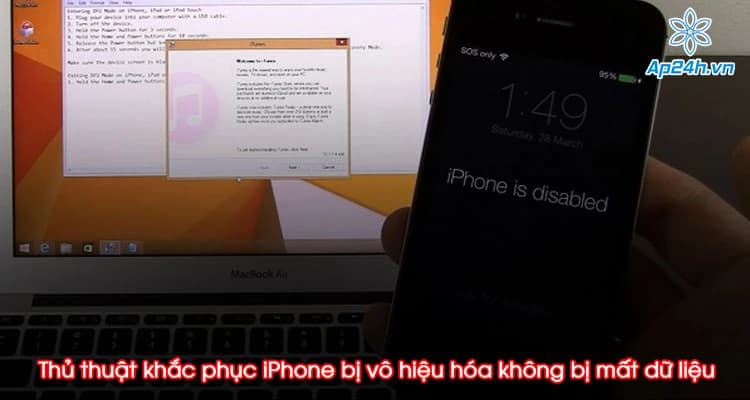 Thủ thuật khắc phục iPhone bị vô hiệu hóa không bị mất dữ liệu