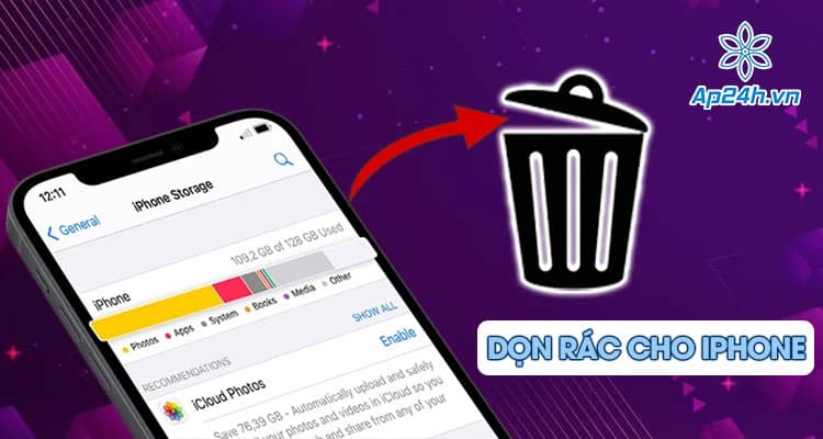 Top 3 cách dọn rác cho iPhone | Tăng tốc cho máy như mới