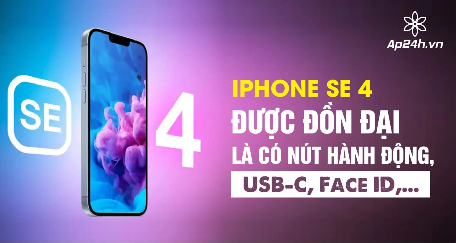 iPhone SE 4 được đồn đại là có nút hành động, USB-C, Face ID,...