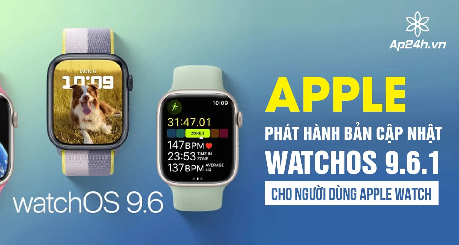 Apple phát hành bản cập nhật WatchOS 9.6.1 cho người dùng Apple Watch