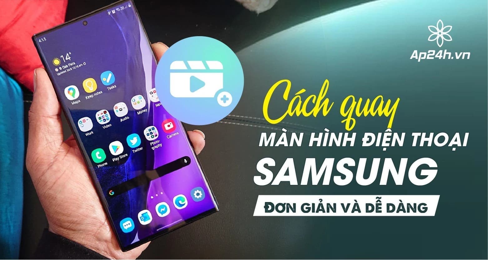 Cách quay màn hình điện thoại Samsung Galaxy, A13, A23...