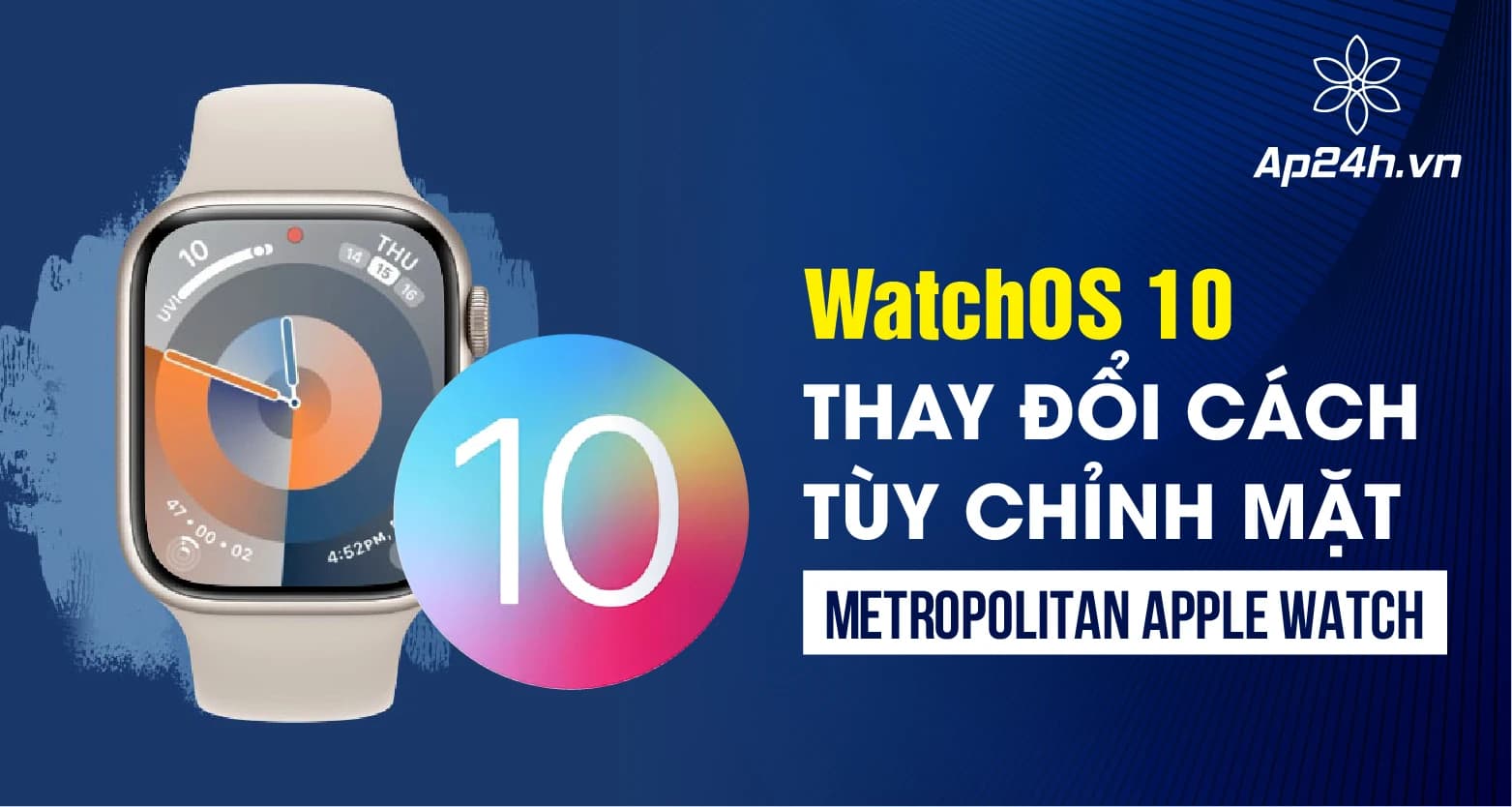 WatchOS 10 thay đổi cách tùy chỉnh mặt Metropolitan Apple Watch