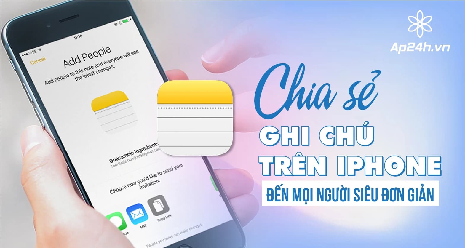 Cách chia sẻ Ghi chú trên iPhone đến mọi người siêu đơn giản