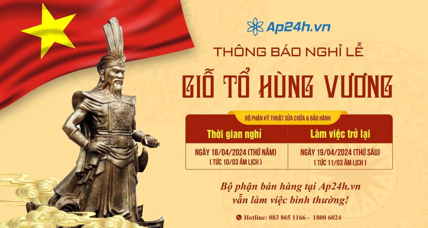 THÔNG BÁO NGHỈ LỄ GIỖ TỔ HÙNG VƯƠNG 10/03/2024