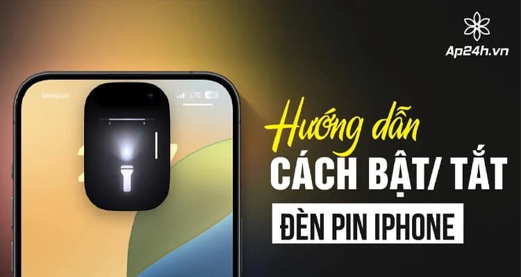 Cách bật tắt đèn pin iPhone nhanh nhất [2024]