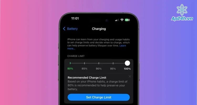 Giới hạn sạc pin trong iOS 18 - Giải pháp bảo vệ pin cho iPhone