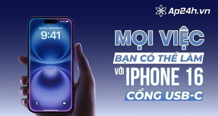 Khám phá những tính năng bất ngờ với cổng USB-C trên iPhone 15 / 16 