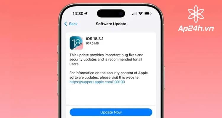 Apple Phát Hành Bản Cập Nhật iOS 18.3.1 và iPadOS 18.3.1| Khắc Phục Lỗ Hổng Bảo Mật 