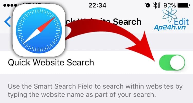Quick Website Search: Tìm Kiếm Nhanh Trên Website Bằng Safari 