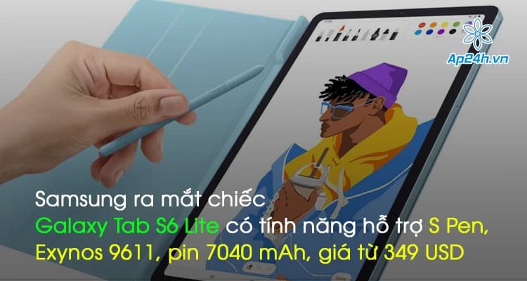 Samsung ra mắt chiếc Galaxy Tab S6 Lite có tính năng hỗ trợ S Pen, Exynos 9611, pin 7040 mAh, giá từ 349 USD