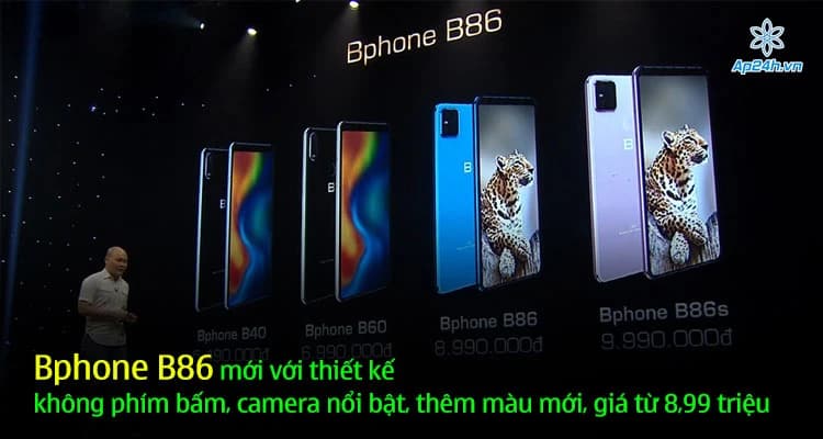 Bphone B86 mới với thiết kế không phím bấm, camera nổi bật, thêm màu mới, giá từ 8,99 triệu