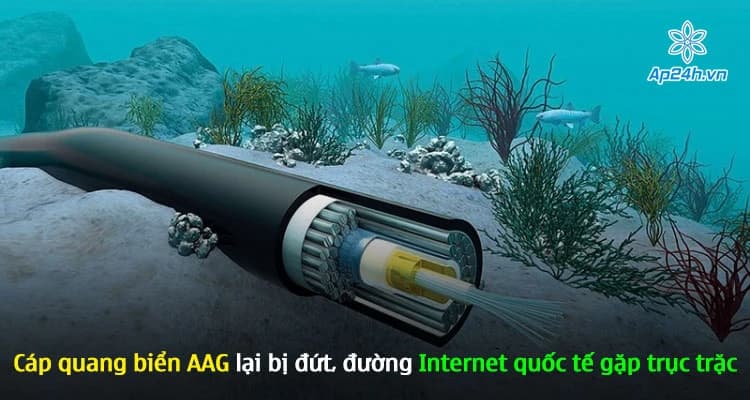 Cáp quang biển AAG lại bị đứt, đường Internet quốc tế gặp trục trặc