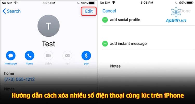 ​​​​​​​Hướng dẫn cách xóa nhiều số điện thoại cùng lúc trên iPhone