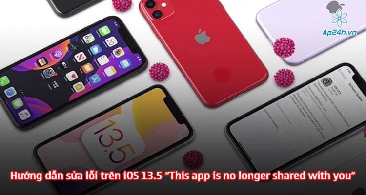Hướng dẫn sửa lỗi trên iOS 13.5 “This app is no longer shared with you”