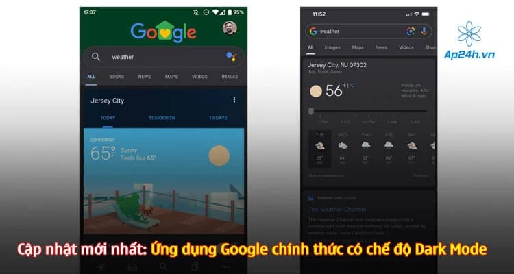 Cập nhật mới nhất: Ứng dụng Google chính thức có chế độ Dark Mode