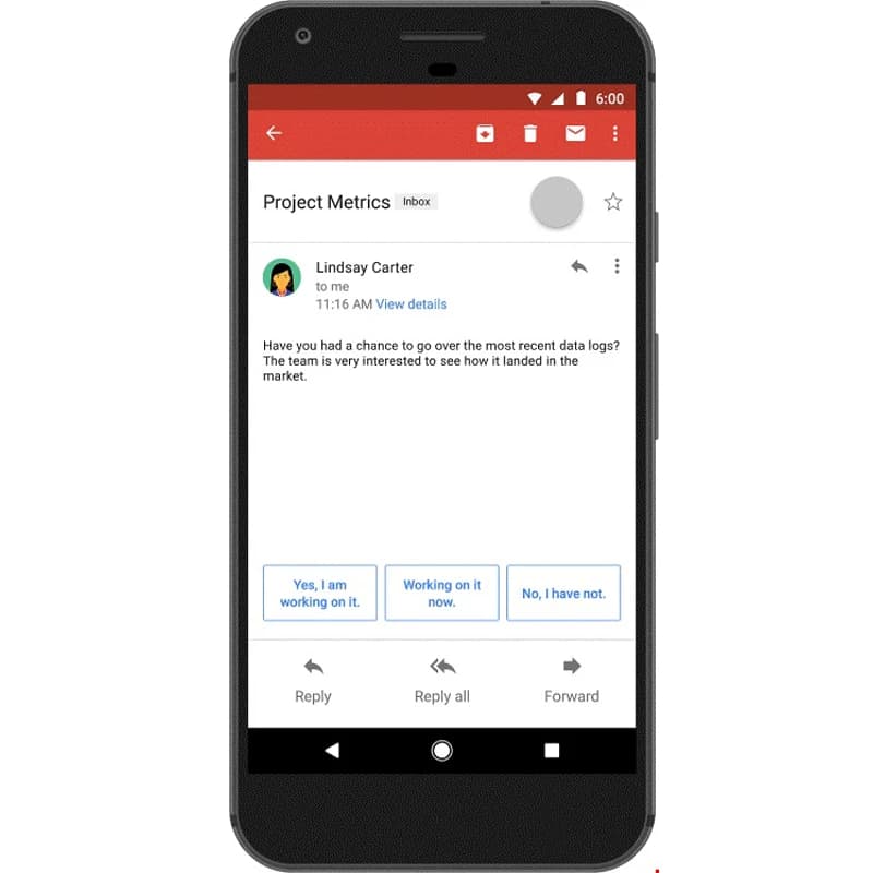 Google ra mắt tính năng trả lời thông minh trên Gmail