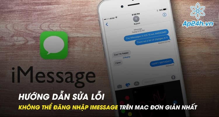 Hướng dẫn sửa lỗi không thể đăng nhập iMessage trên Mac đơn giản nhất