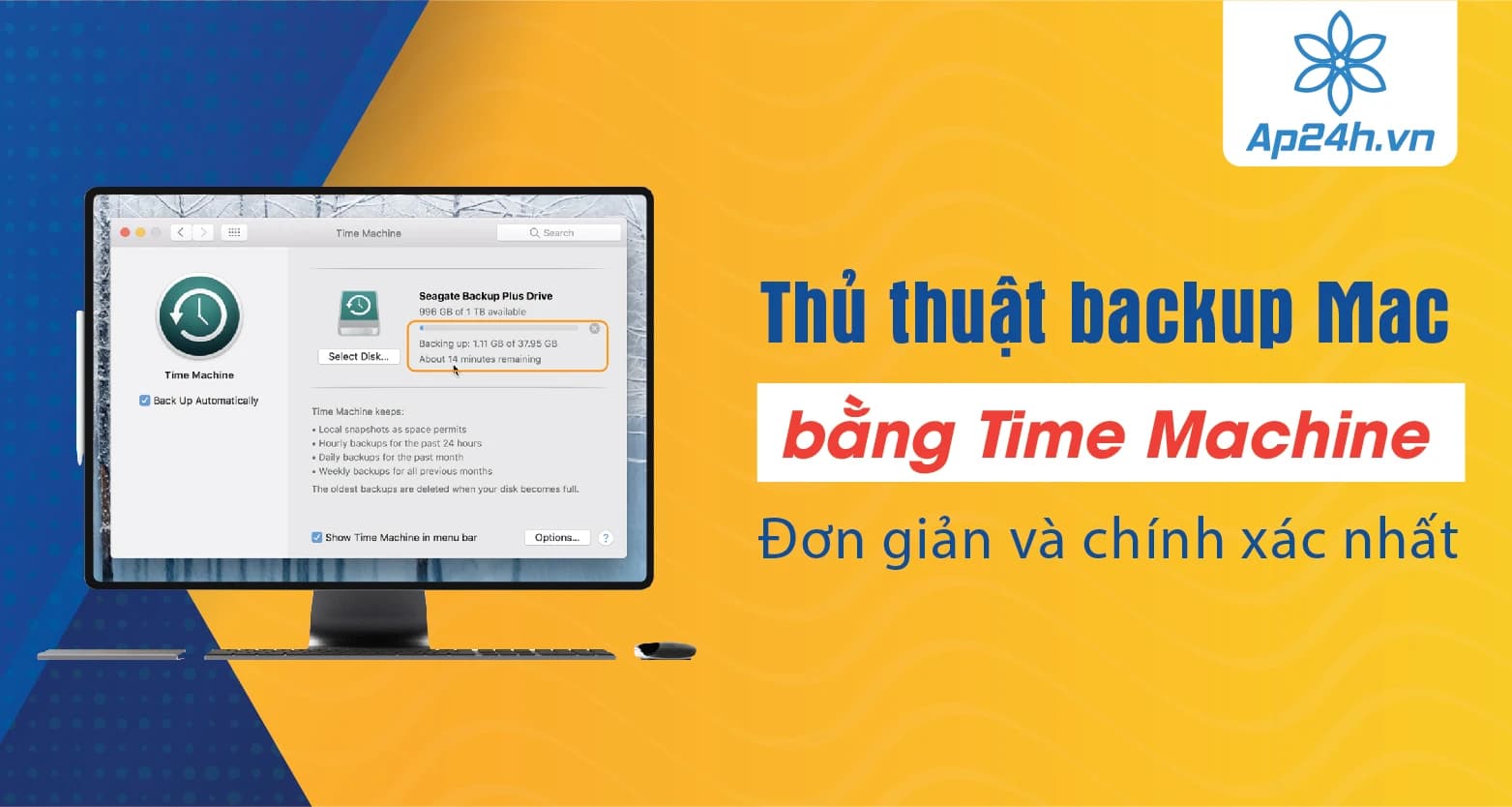 Thủ thuật backup dữ liệu Mac bằng Time Machine đơn giản và chính xác nhất