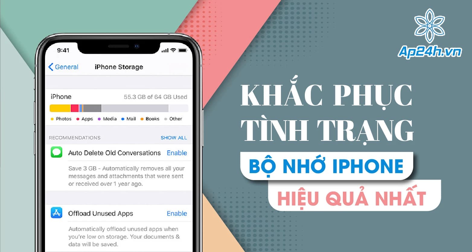 Khắc phục tình trạng đầy bộ nhớ iPhone hiệu quả nhất
