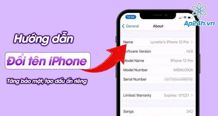 Hướng dẫn đổi tên iPhone | Tăng bảo mật, tạo dấu ấn riêng