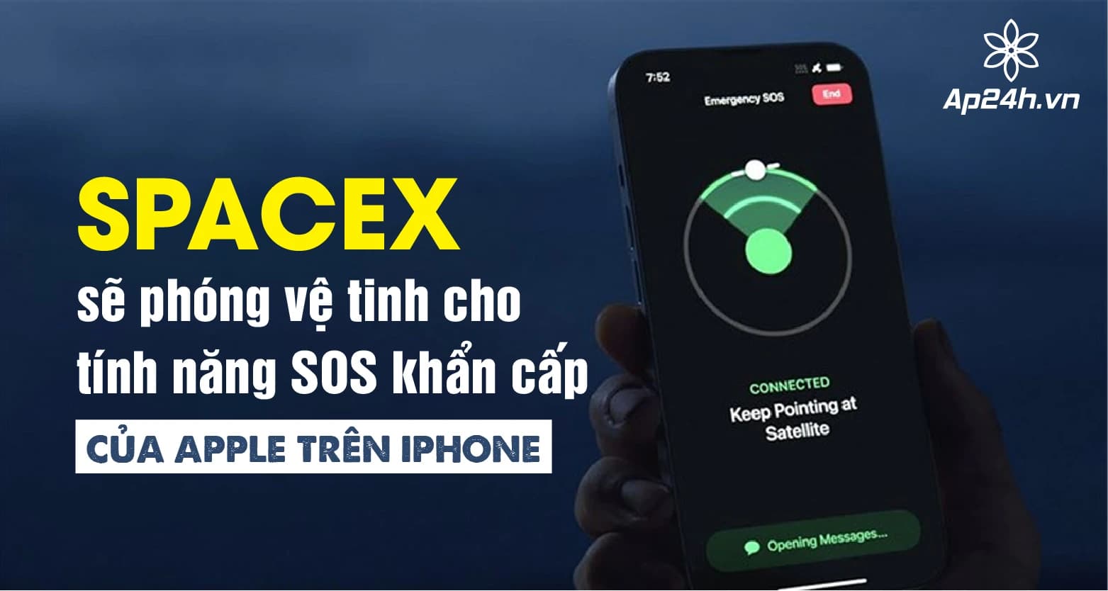 SpaceX của Elon Musk sẽ phóng vệ tinh cho tính năng SOS khẩn cấp của Apple trên iPhone