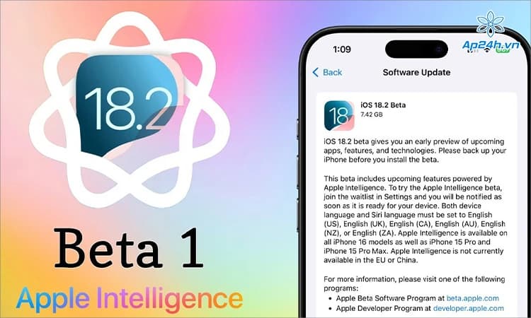 Cập nhật iOS 18.2 Beta 1: Đâu là tính năng Apple Intelligence thú vị nhất?