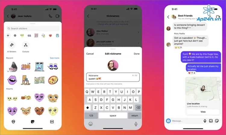Instagram chính thức hỗ trợ chia sẻ vị trí trực tiếp qua tin nhắn