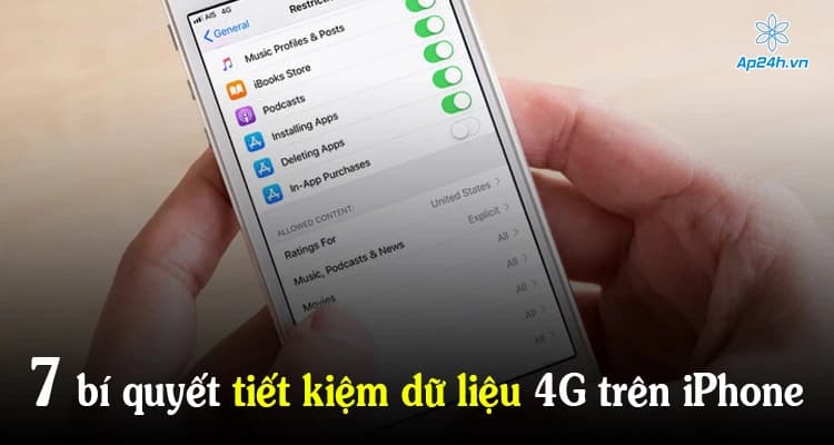 7 bí quyết tiết kiệm dữ liệu 4G trên iPhone