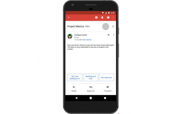  Google ra mắt tính năng trả lời thông minh trên Gmail