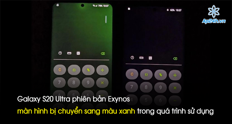 Galaxy S20 Ultra phiên bản Exynos màn hình bị chuyển sang màu xanh trong quá trình sử dụng