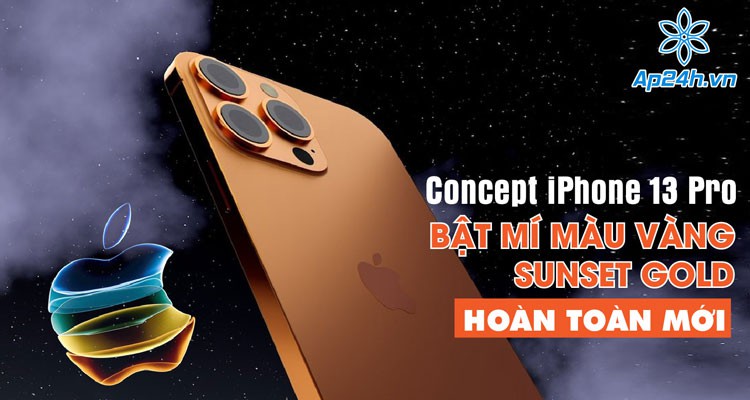 Concept iPhone 13 Pro: Bật mí màu vàng Sunset Gold hoàn toàn mới