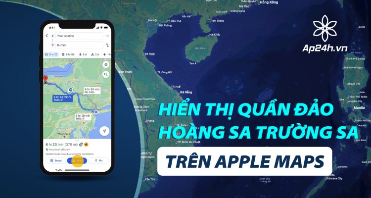 Apple: Đã cho hiển thị quần đảo Hoàng Sa và Trường Sa trên Apple Maps
