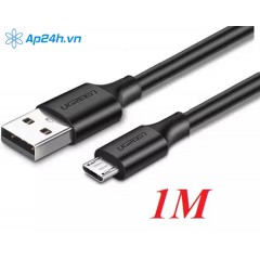 Ugreen 60136 - USB 2.0 Male to Micro USB Data Cable - Đen 1M