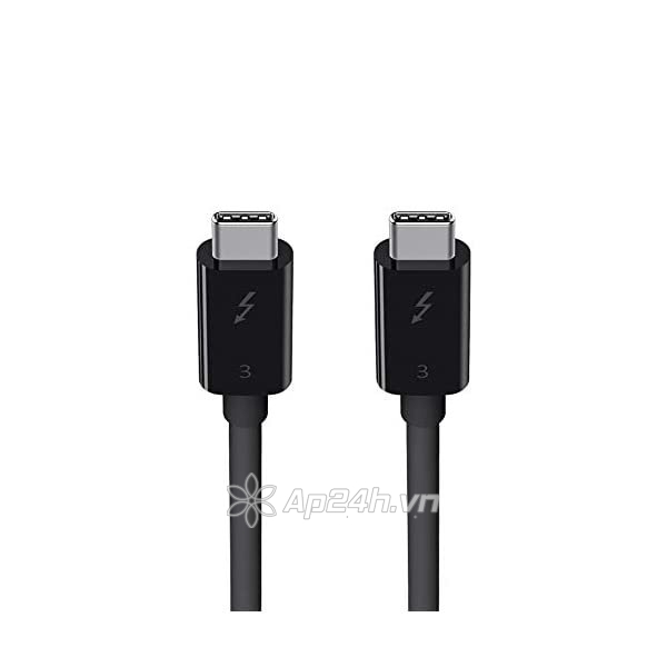 Belkin Thunderbolt 3 Cable (USB-C to USB-C), 100 Watts (1.6 Feet/ 0.5 Meters) - F2CD084bt0.5MBK