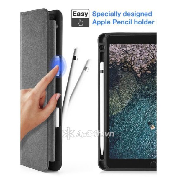 BAO DA TOMTOC (USA) SMART COVER SLIM WITH PEN HOLDER FOR IPAD 10.5NCH (Black)