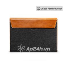TÚI CHỐNG SỐC TOMTOC (USA) PREMIUM LEATHER FOR MACBOOK PRO 16″ NEW GRAY