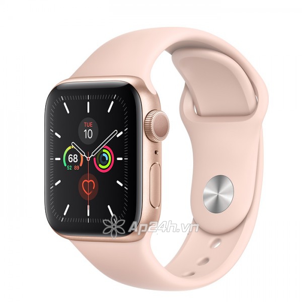 Apple Watch SE GPS 44mm MYDR2VN/A Gold Aluminium Case with Pink Sand Sport Band (Apple VN)