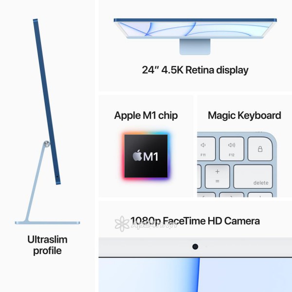 iMac 24 inch 4.5K 2021 Chip Apple M1/ 8 GPU/ 8Gb/ 256GB 