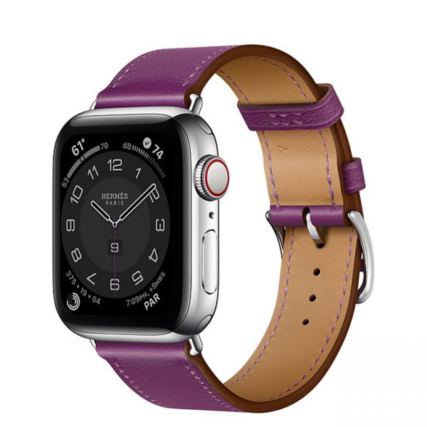 Apple Watch Series 6 Hermès 40mm Silver Stainless Steel Case with Anémone Single Tour
