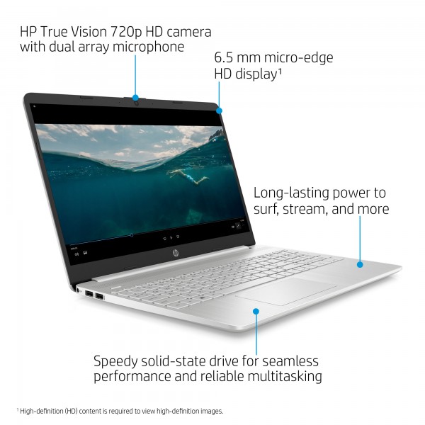 HP Notebook 15-dy1091wm Core i3 1005G1 – Ram 8GB – SSD 256GB – 15.6 inch HD