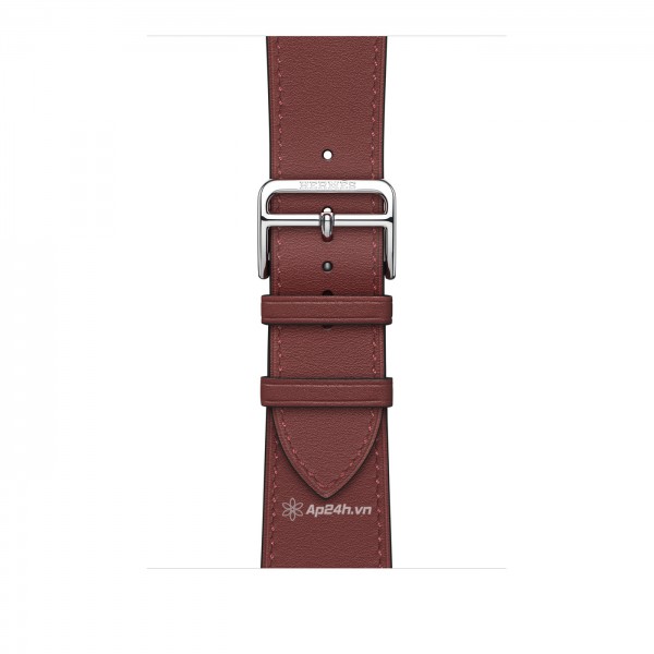 Apple Watch Series 7 Hermès, 41mm Silver Stainless Steel Case with Attelage Single Tour (Rouge H)