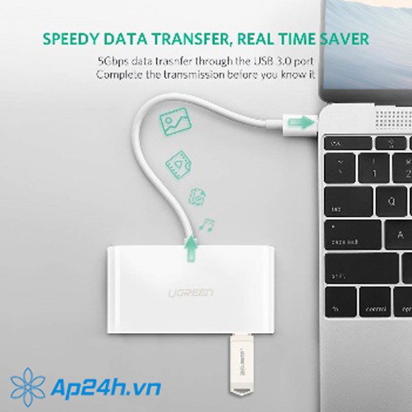 Cáp chuyển USB Type C to USB 3.0, HDMI ugreen 30377 - Ảnh 4