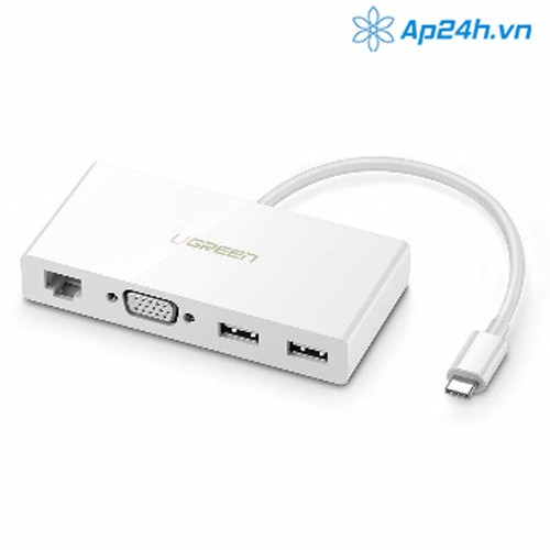 Type C to VGA + Dual USB + Ethernet Converter - Ugreen 40378 - Ảnh 7