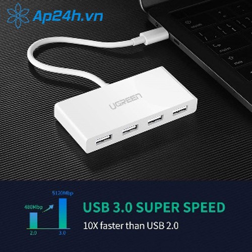 TYPE C to USB 3.0 4 Ports HUB - Ugreen 40379 - Ảnh 4