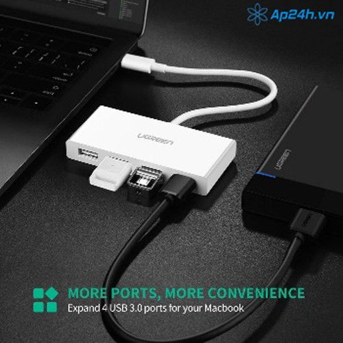 TYPE C to USB 3.0 4 Ports HUB - Ugreen 40379 - Ảnh 3