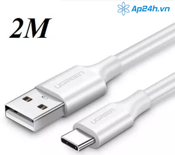 USB to USB-C Data Cable - 2M Trắng - Ugreen 60123 - Ảnh 2