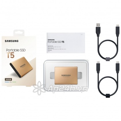 Ổ cứng di động SSD Portable 500GB Samsung T5 (Màu vàng Gold) - Ảnh 4