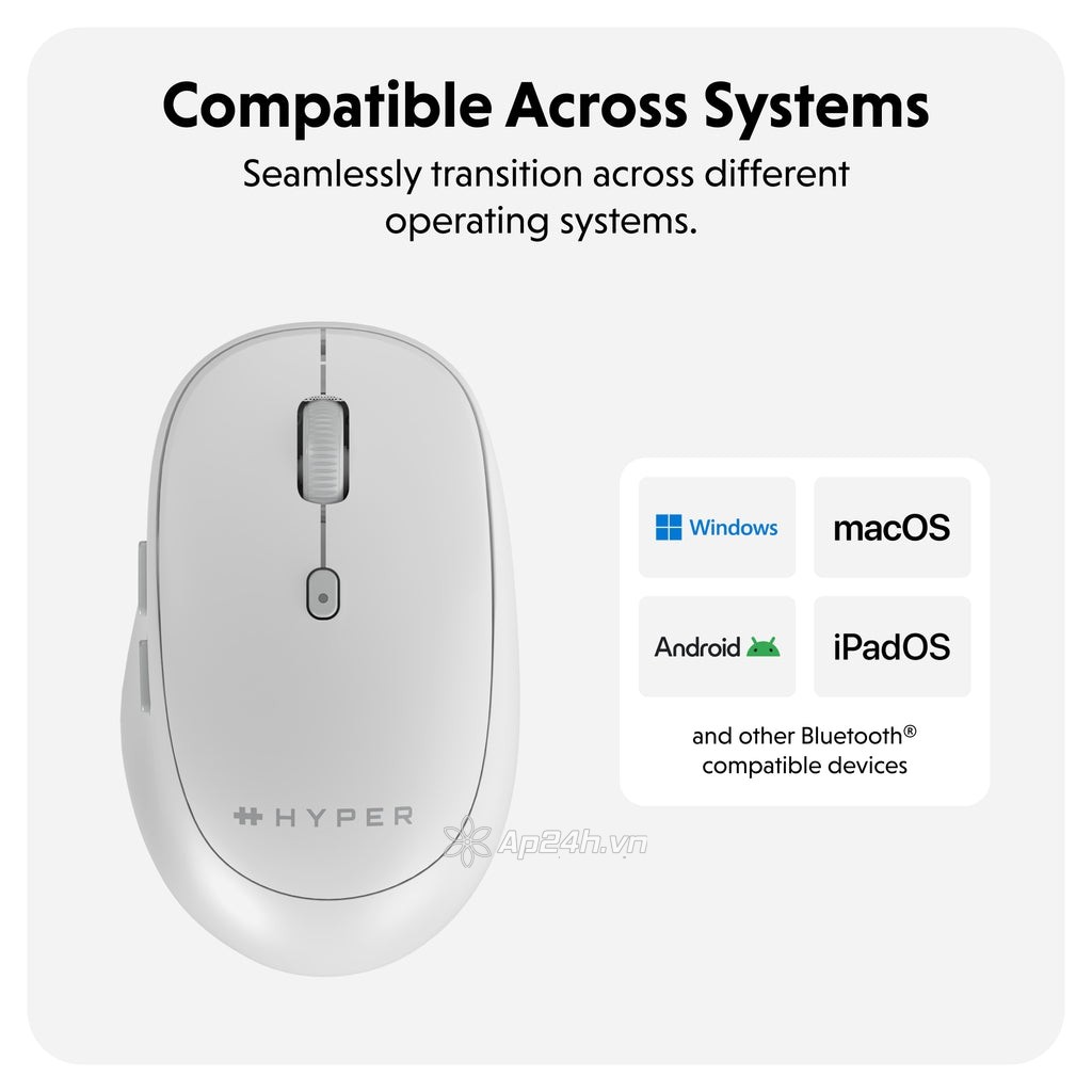 Chuột Không Dây HYPER HyperSpace Bluetooth Mouse – HS2100GL - Ảnh 5
